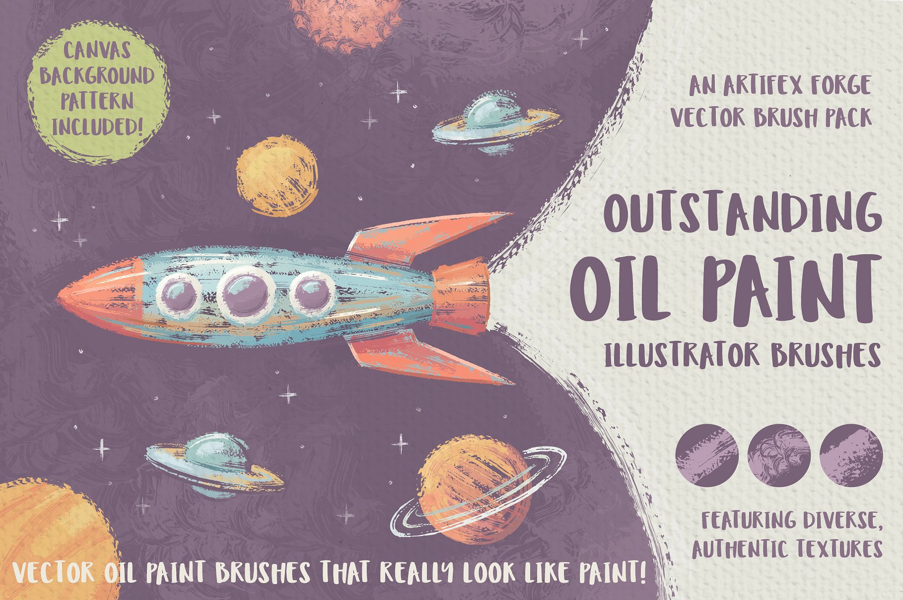 令人惊叹的油画AI笔刷 Outstanding Oil Paint Brushes插图