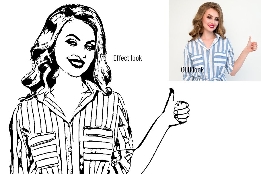 照片转矢量墨水艺术风格ps动作下载 Vector Tracing Photoshop Action插图(3)