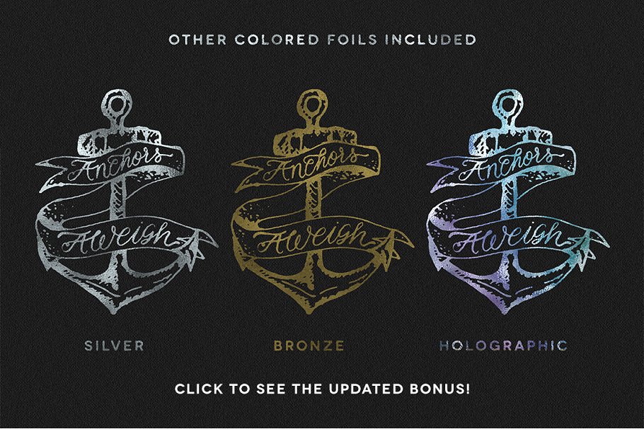 奢华金色叶子纹理图层样式 Gold Leaf Press – Glitter Update插图(4)