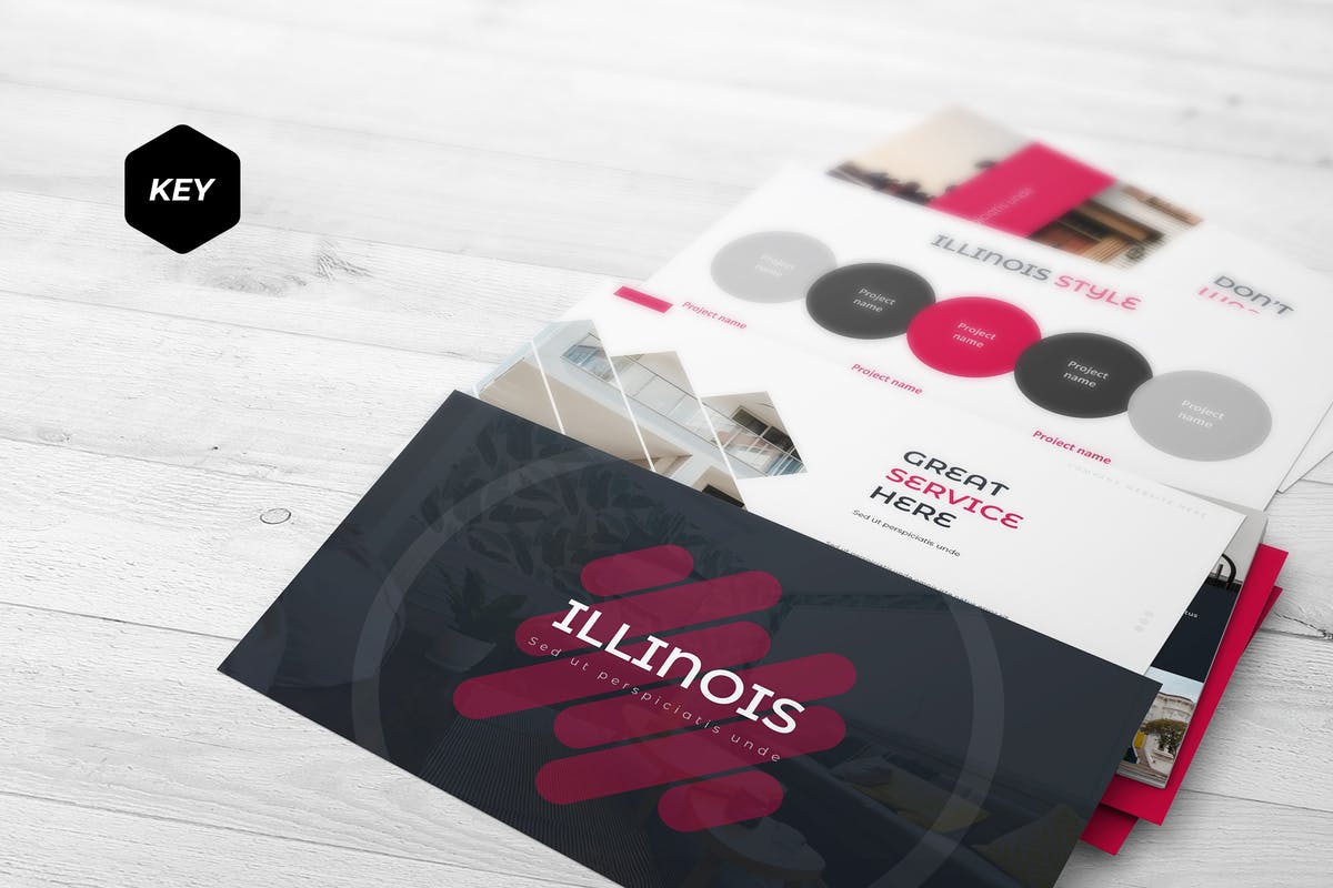 企业商务/个人多用途Keynote演示文稿设计模板 Illionis – Keynote Template插图