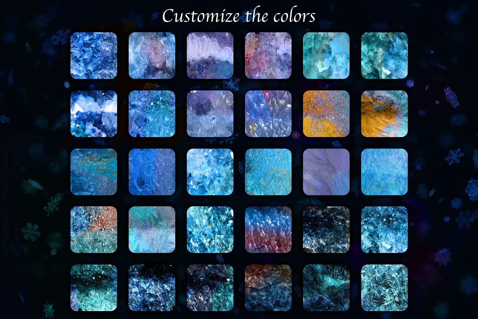 冰雪奇缘冬天主题纹理&笔刷合集[雪花、冰花&闪光] Winter Wonderland for Photoshop插图(2)