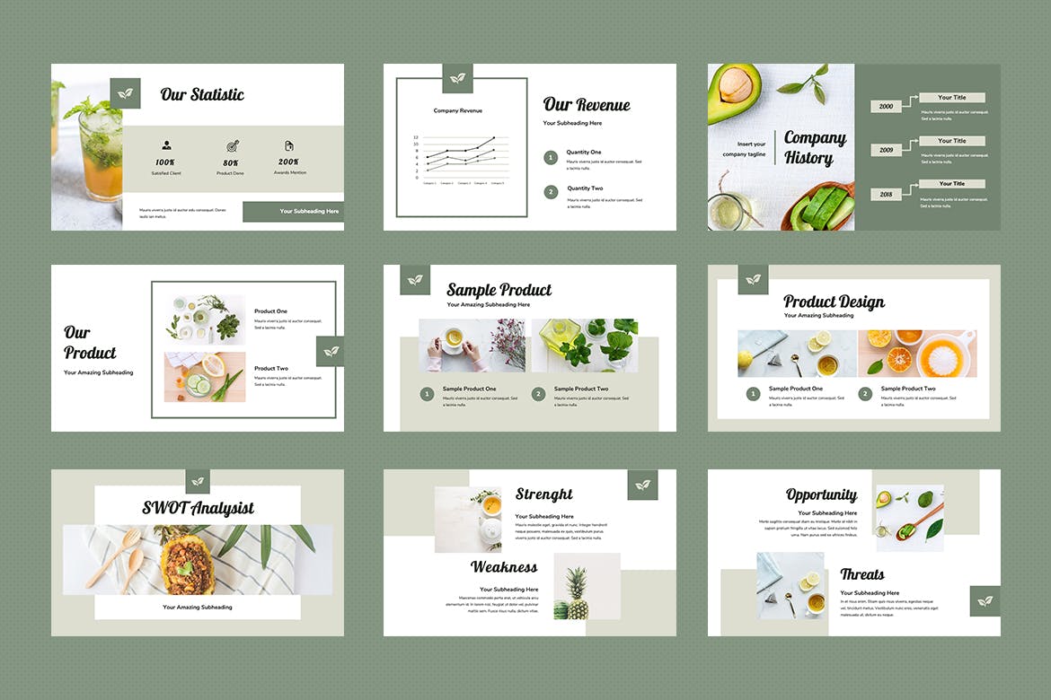 时尚清新高端大数据Google Slide谷歌幻灯片powerpoint演示模板（pptx）插图(2)