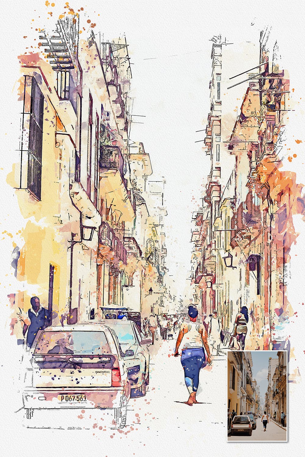 城市速写艺术效果PS动作 Urban Sketch Photoshop Action插图(8)
