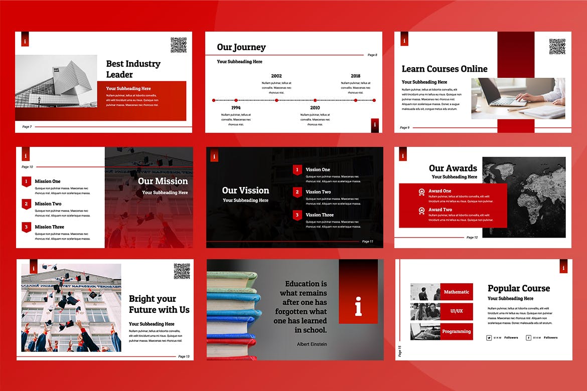 高品质的专业留学机构培训中心补课班房地产学区房powerpoint幻灯片演示模板(pptx)插图(3)