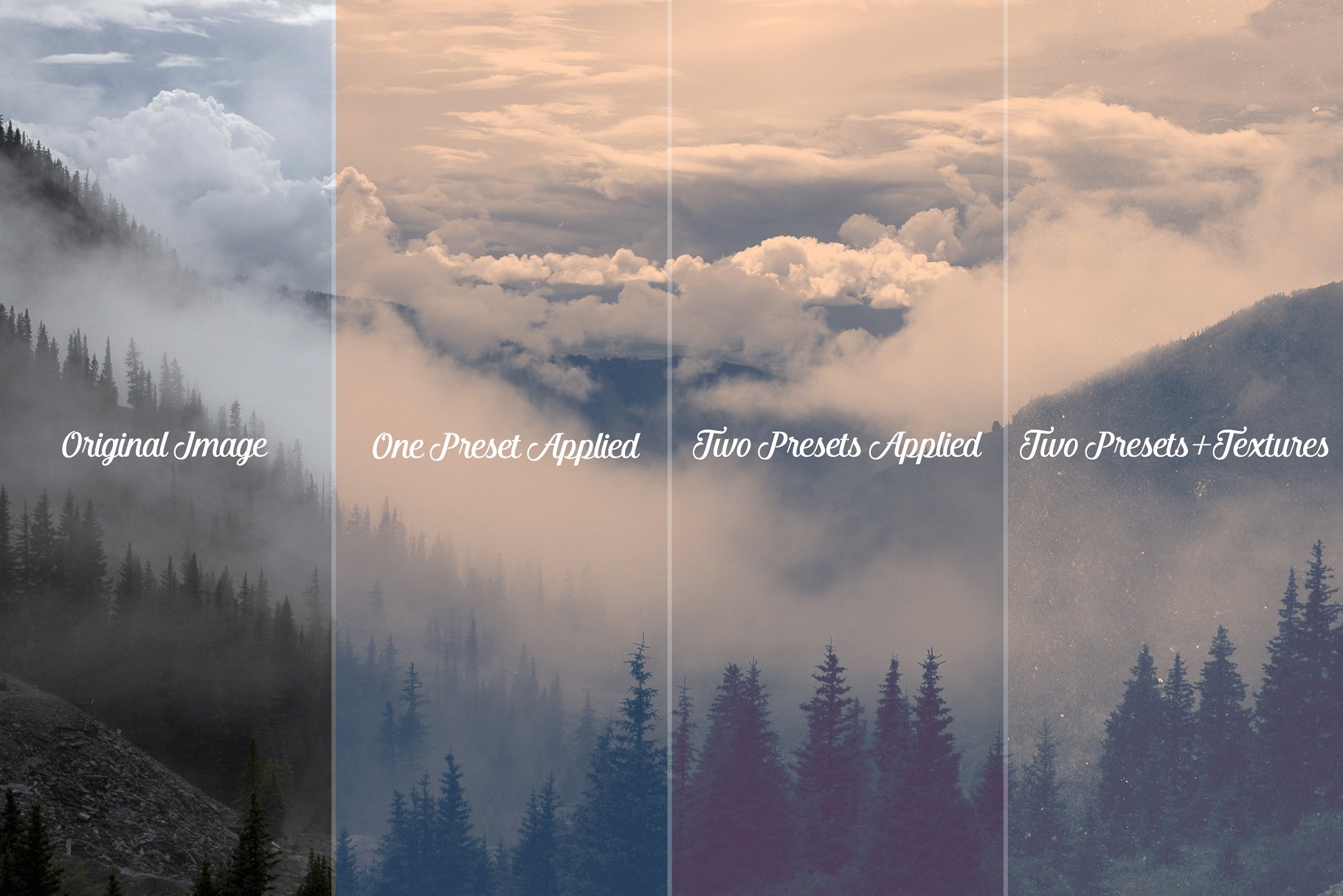 照片褪色做旧效果PS动作 Faded Presets (+111 Bonus Gradients)插图(3)