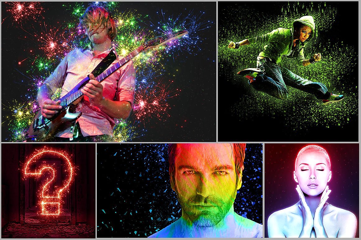 炫酷震撼漂亮PS动作大合集 Mega Bundle Photoshop Action插图(4)