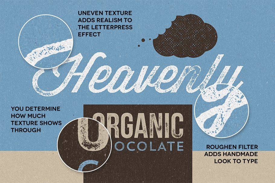 活版印刷凸版印刷效果AI动作 VectorPress: Illustrator Letterpress插图(2)