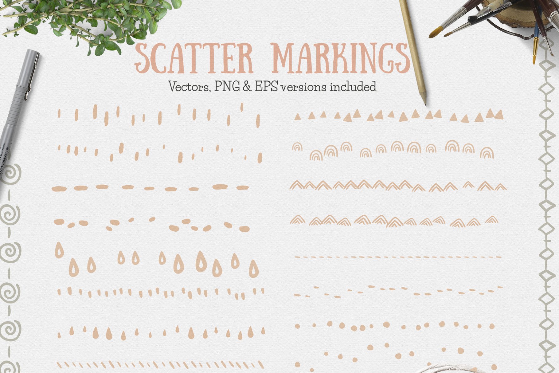 矢量花边装饰AI笔刷套件 Essential Vector Decoration Kit插图(2)