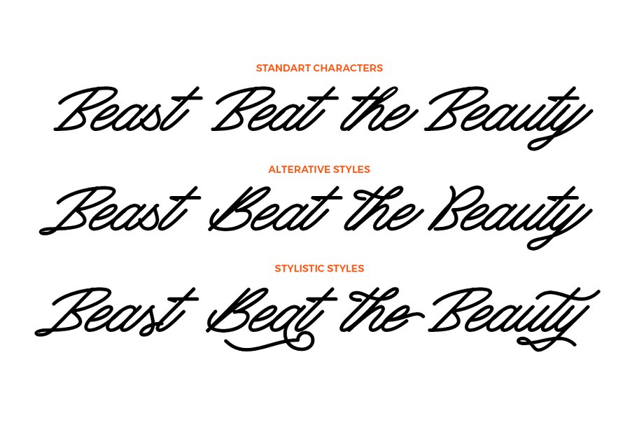 复古英文手写单线字体下载 Mattcool Script插图(1)