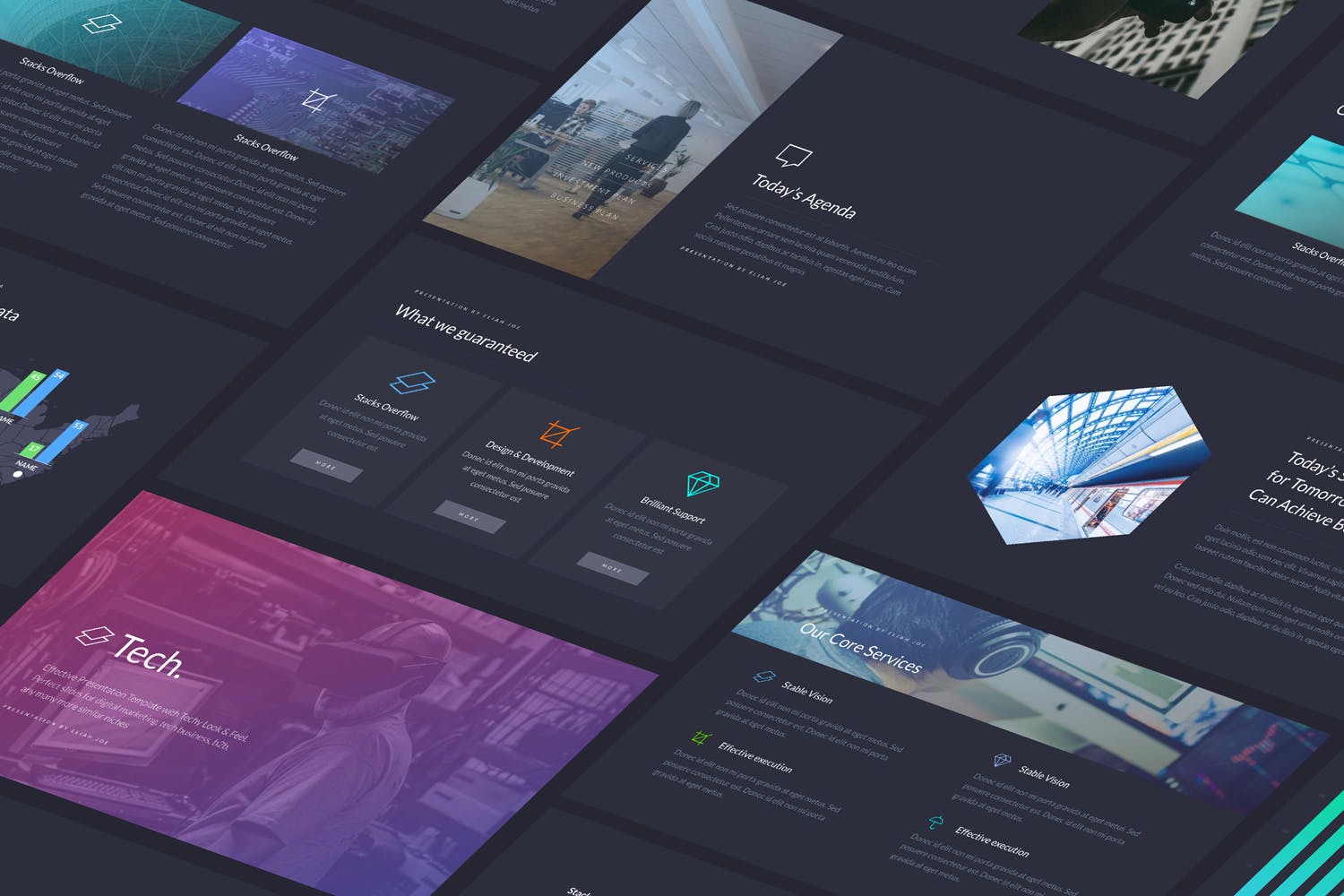 科技主题企业项目介绍素材库精选Keynote模板 Tech – Keynote Template插图(1)