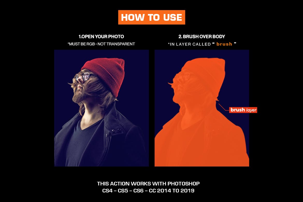 炫酷爆炸粒子特效PS动作下载 Fervent 2 Photoshop Action插图(1)