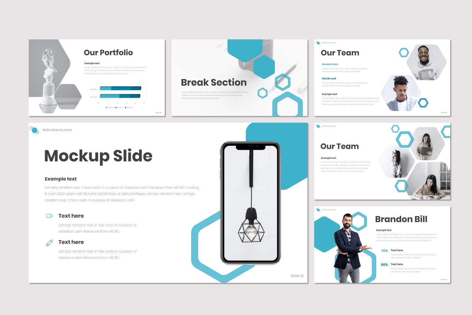 科技公司业务介绍谷歌幻灯片模板 Rein – Google Slides Template插图(3)