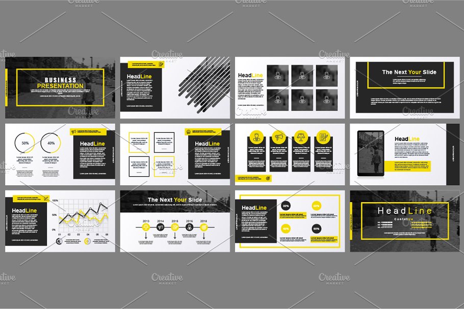 数据演示信息图表类型幻灯片模板 Powerpoint Slide Templates插图(4)