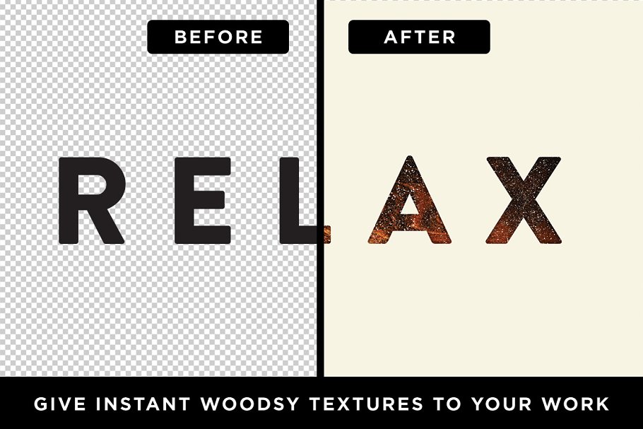 版画木刻纹理文本图层样式 TimberType插图(2)