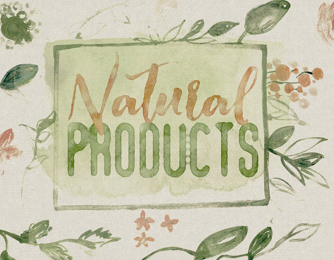 5款添加水彩文字效果PSD分层模板 5 Watercolor Text or Shape Effect Templates插图(7)