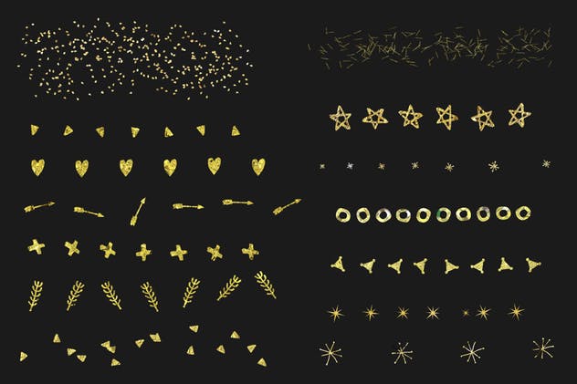 金漆闪闪图层样式、PS笔刷&纹理合集（2） Golden Era for Adobe Photoshop插图(8)