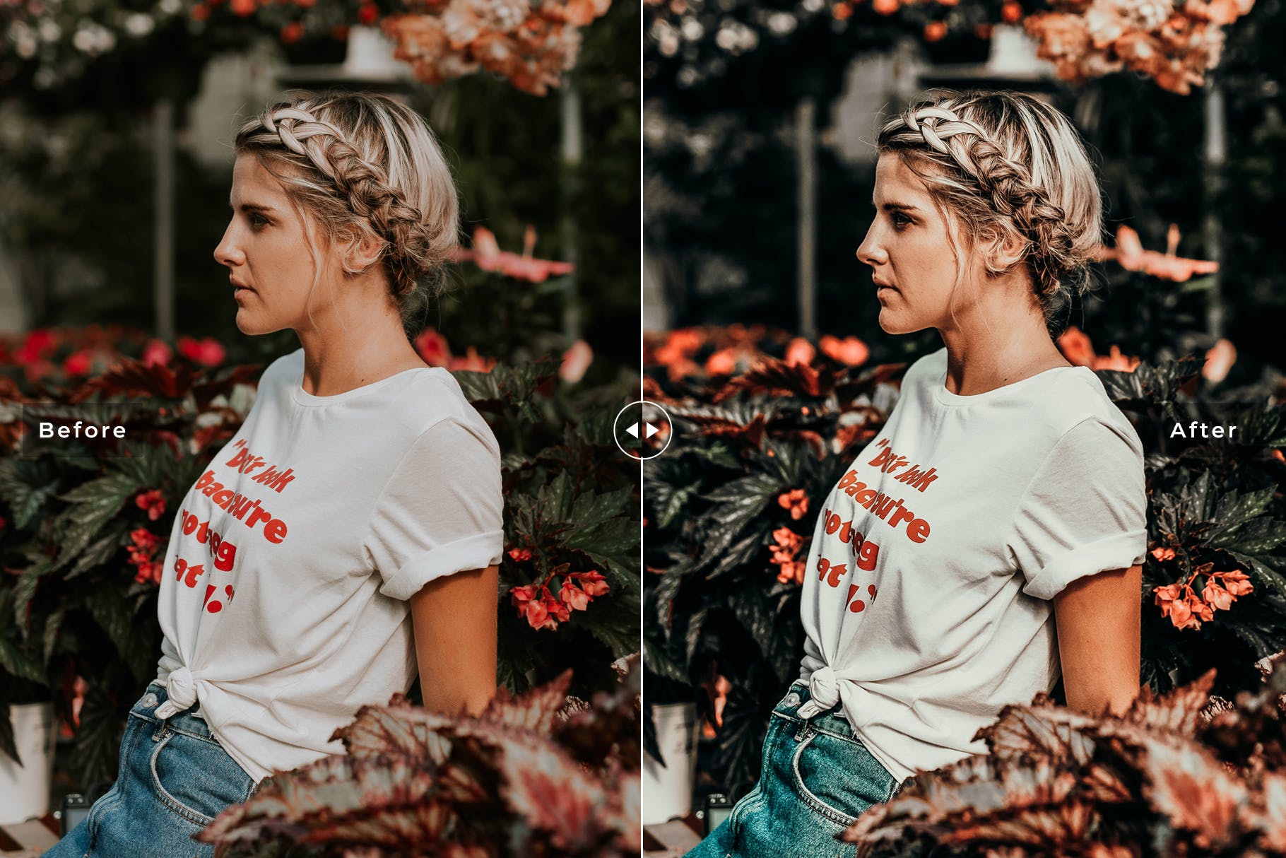 深蓝色/淡绿色人像摄影后期处理LR调色预设 Flora Mobile & Desktop Lightroom Presets插图(3)