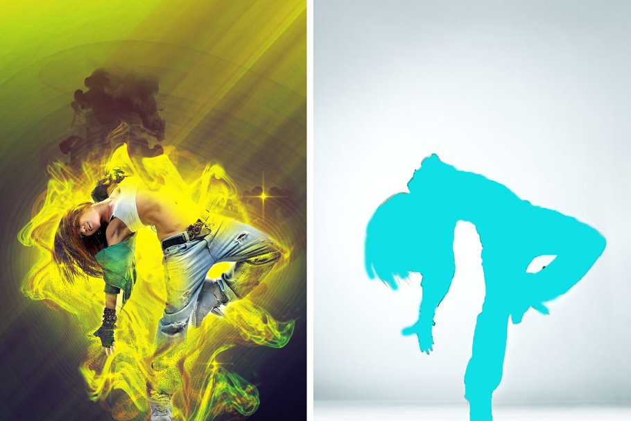 运动能量彩墨特效Photoshop动作 Energy  Photoshop Action插图(5)