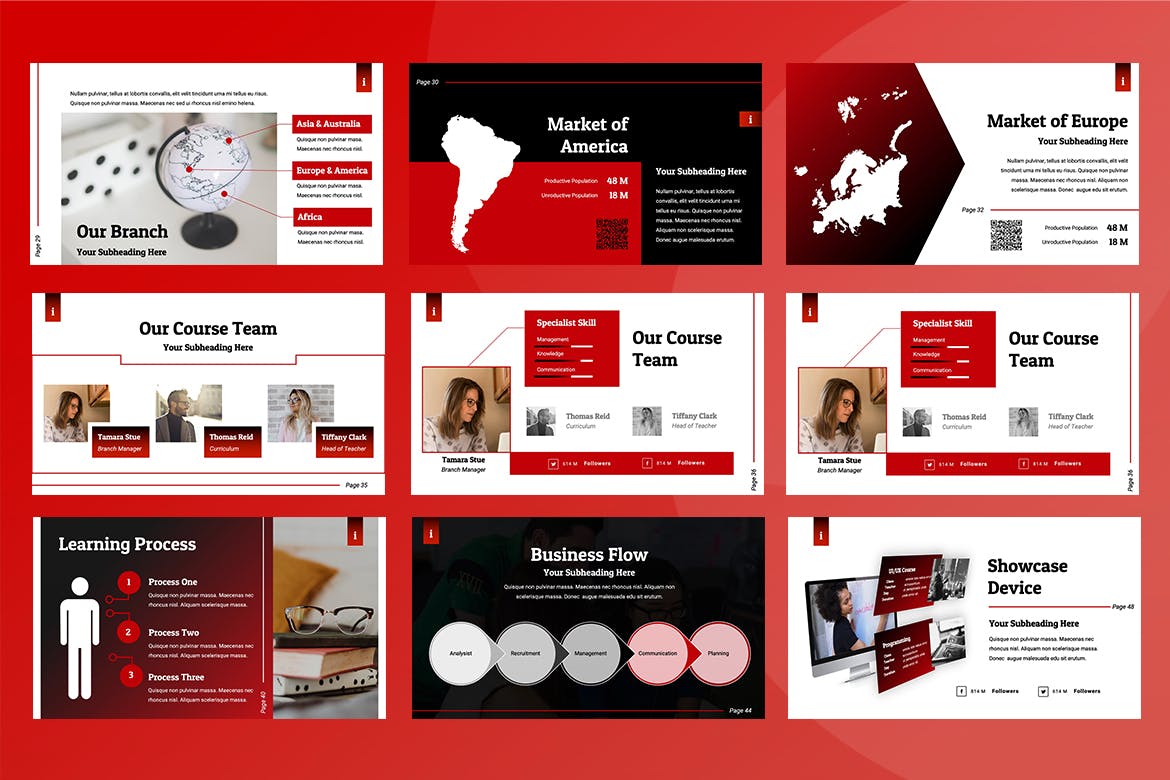 高品质的专业留学机构培训中心补课班房地产学区房powerpoint幻灯片演示模板(pptx)插图(2)