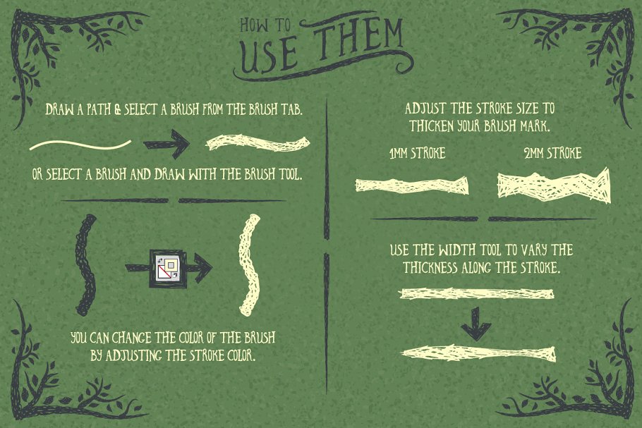 草图画笔笔画AI笔刷 Scribble & Scrawl Brushes插图(2)