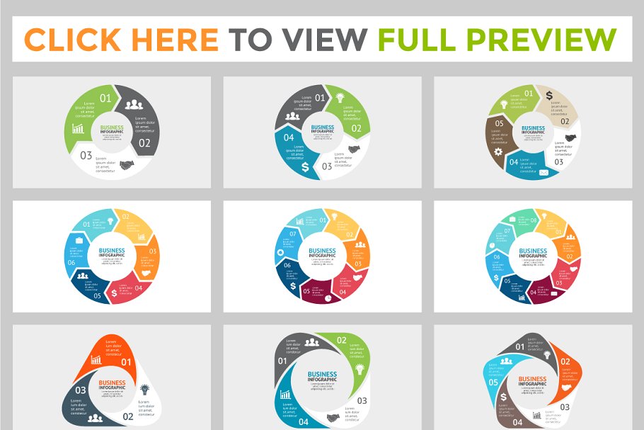 多样式信息图表类型幻灯片模板合集 DIAGRAMS – Free Updates For Life插图(2)