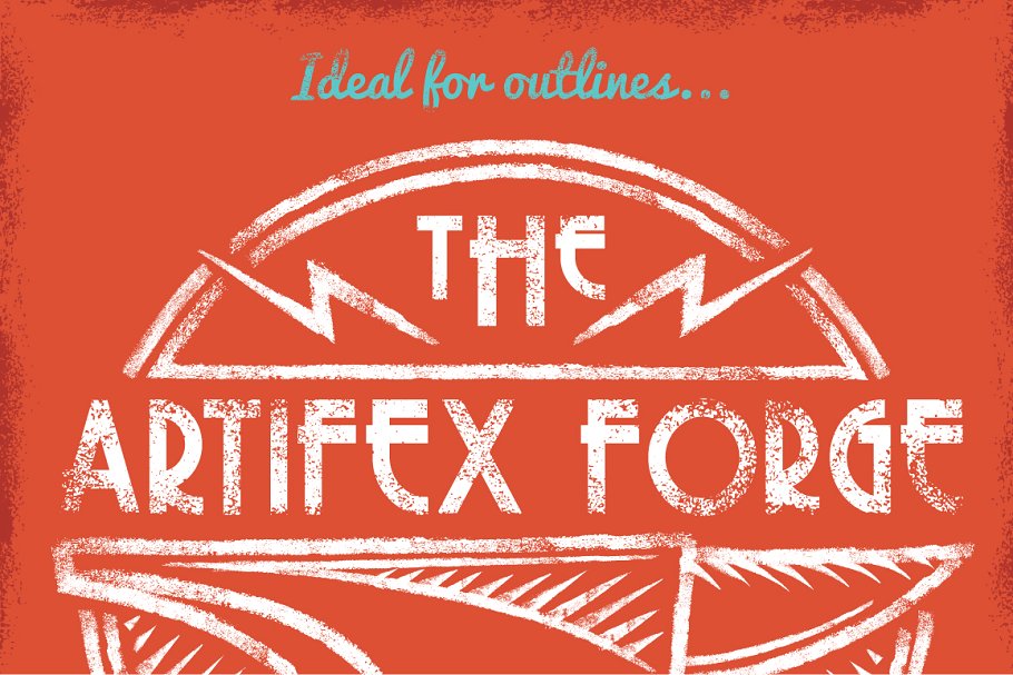 墨辊印刷效果AI笔刷 Hand Rolled Ink Brushes插图(1)