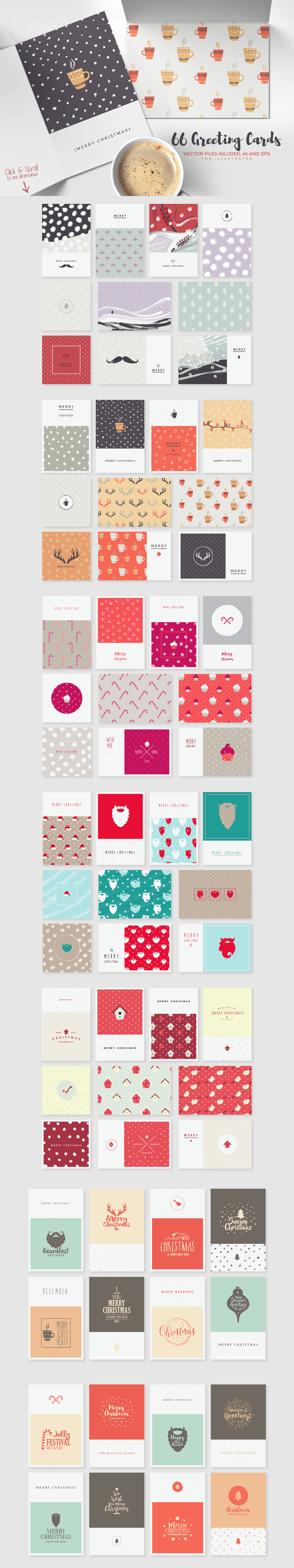 圣诞特典：400+圣诞主题设计素材包 Christmas Bundle 2016（2.35GB, AI, EPS, PSD 格式）插图(15)