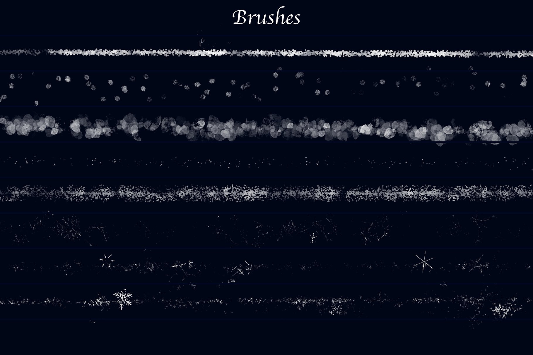 冰雪奇缘冬天主题纹理&笔刷合集[雪花、冰花&闪光] Winter Wonderland for Photoshop插图(4)