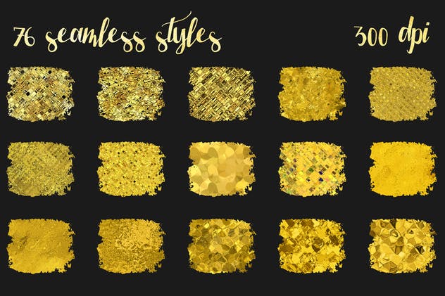 金漆闪闪图层样式、PS笔刷&纹理合集（2） Golden Era for Adobe Photoshop插图(5)