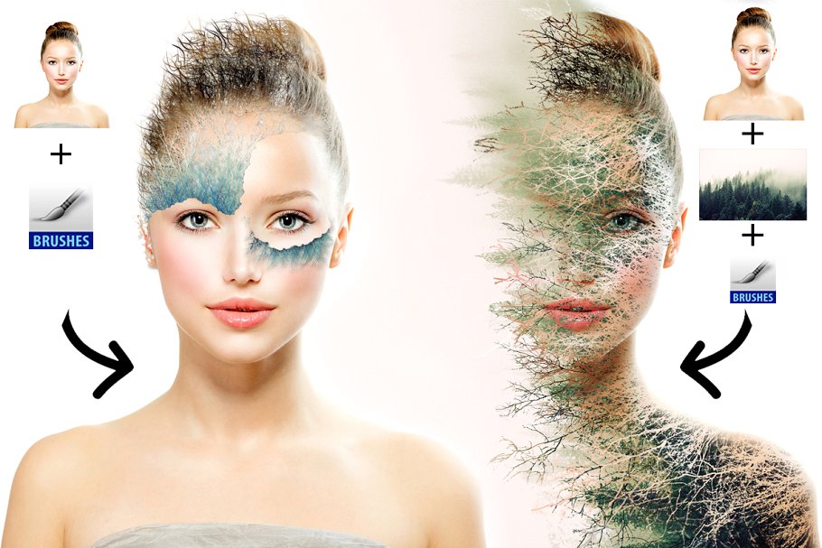 抽象化人脸照片处理 PS 动作 Displacement – Ps Actions插图(3)