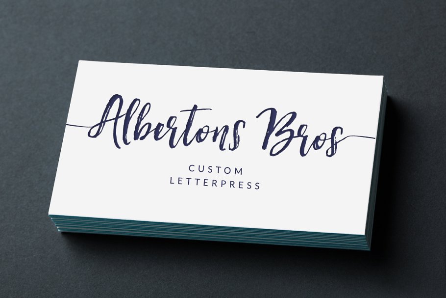 轻舞飞扬般流畅画笔笔刷英文字体 Hartley Rough Brush Script Font插图(9)