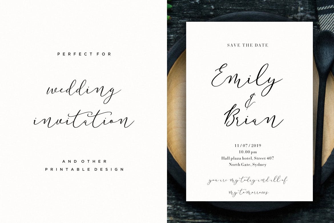 现代优雅英文钢笔书法字体 Wonderlust Calligraphy Modern插图(4)