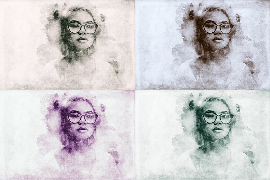 水彩画工作室第05卷-一键生成水彩画PS笔刷 Watercolor Painting Studio Vol. 05插图(5)