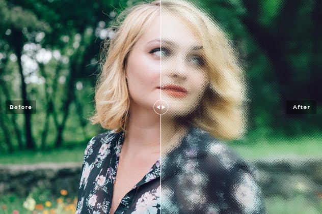 磨砂玻璃镜面效果照片后期处理PS动作 Glass Painting Photoshop Actions插图(5)