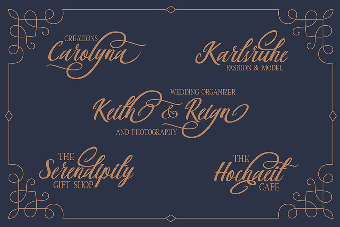 笔刷手写英文字体设计&版式设计衬线字体 Berlin Script + Great Serif插图(7)