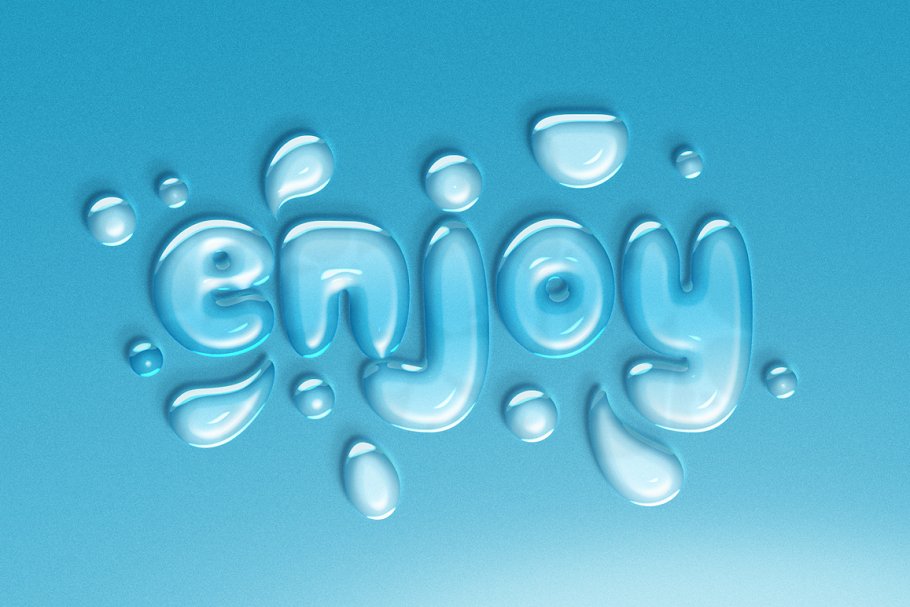 逼真水滴水纹效果PS字体样式 WATER TEXT EFFECT插图(5)