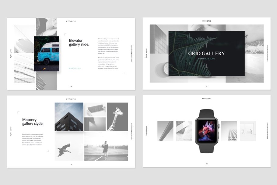 现代文化艺术 Keynote 幻灯片模板 HYPNOTIC Keynote Presentation Theme插图(2)