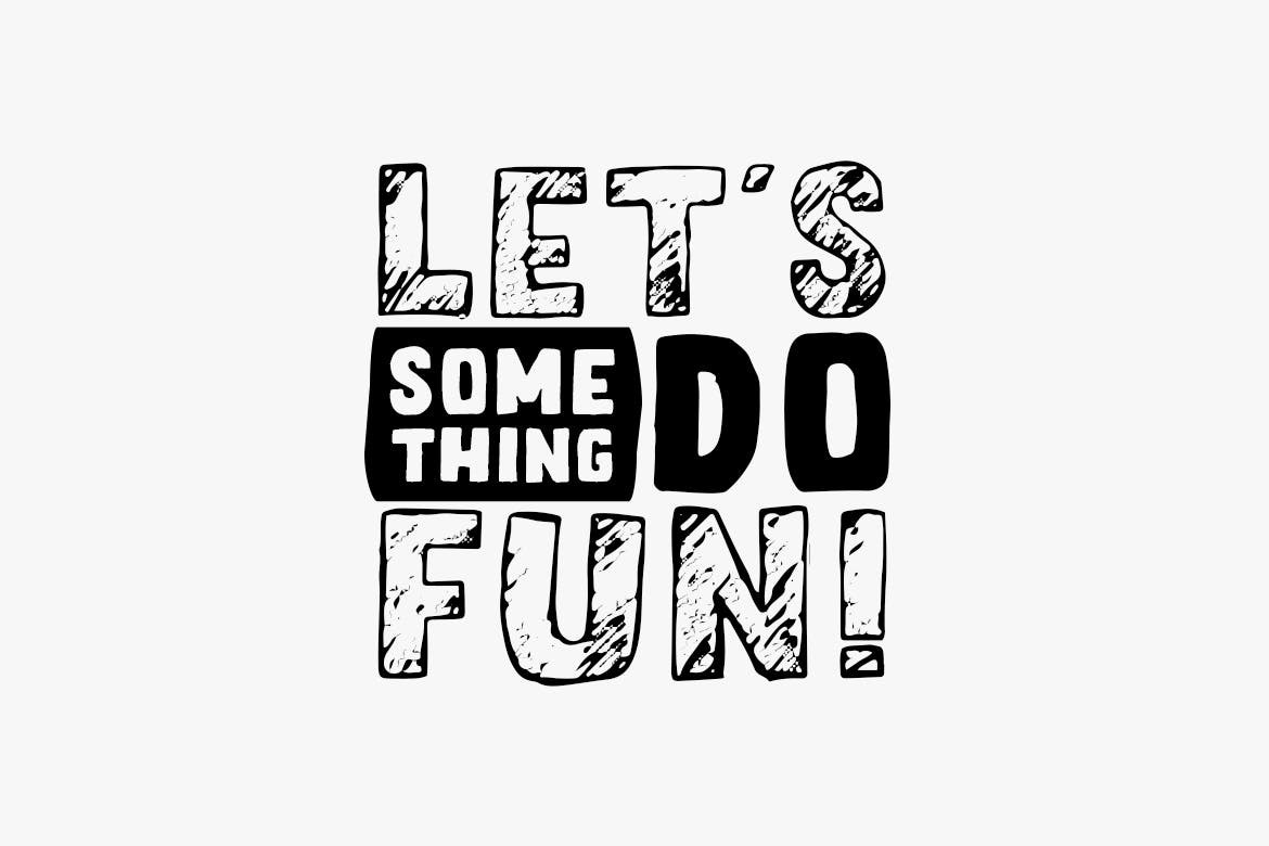 铅笔素描风格＆实心填充英文无衬线字体素材库精选 Letter Sketch Typeface插图(4)