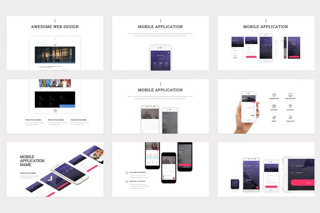 创意项目初创企业路演Keynote幻灯片模板 Slab – Keynote Template插图(8)