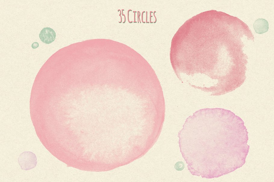 简约水彩图形PS笔刷v1 Watercolor Brushes Vol. 1插图(1)