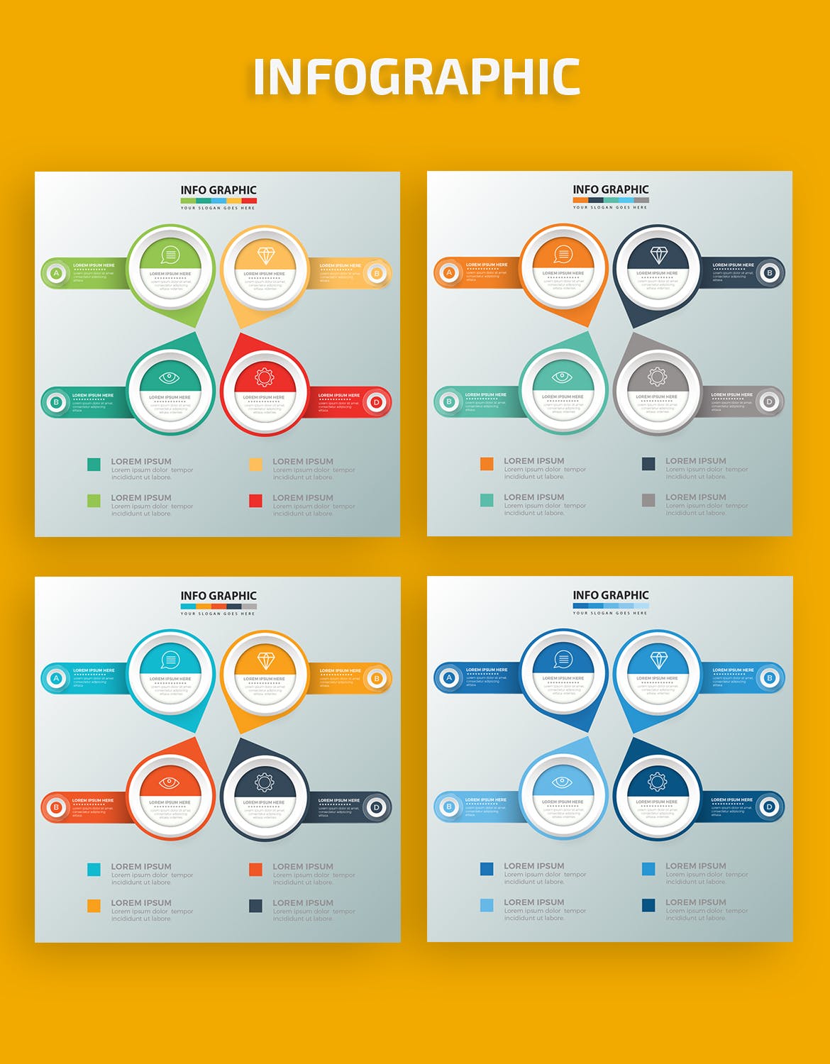 要点说明/重要特征信息图表矢量图形素材库精选素材v5 Infographic Elements Design插图(1)