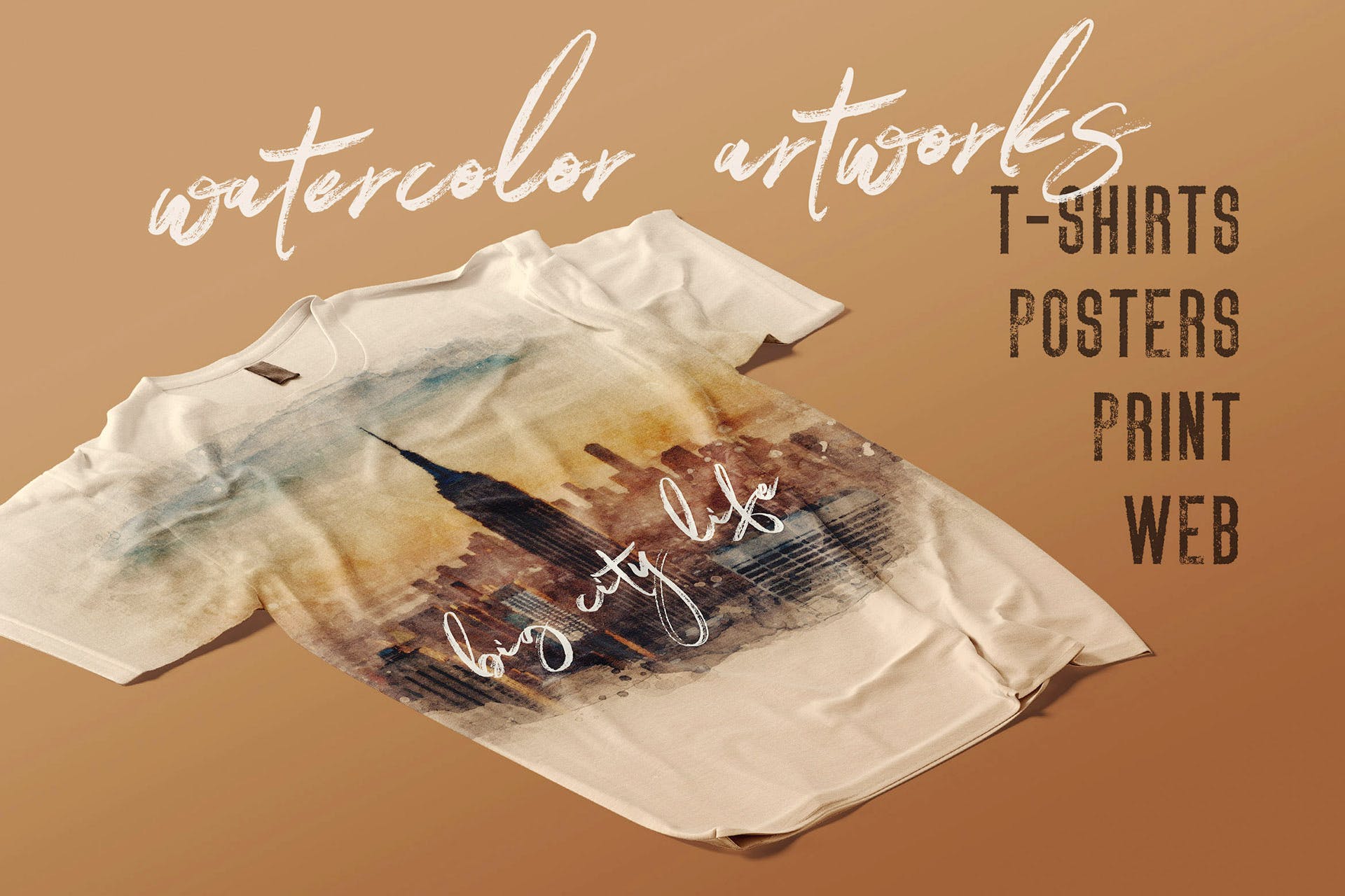 照片转水彩画效果PSD模板 The Ultimate Watercolor Creator 1插图(6)