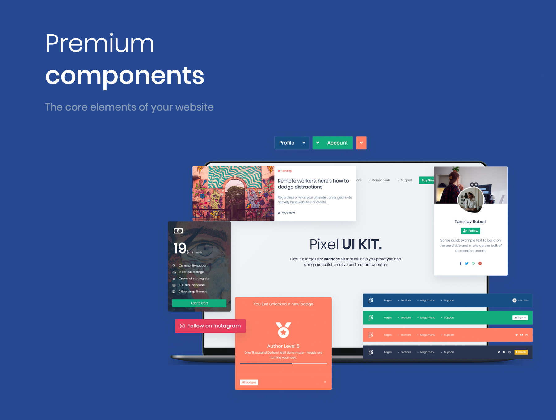 素材库下午茶：Bootstrap框架的完美网页模板素材库精选套装下载[HTML]插图(4)
