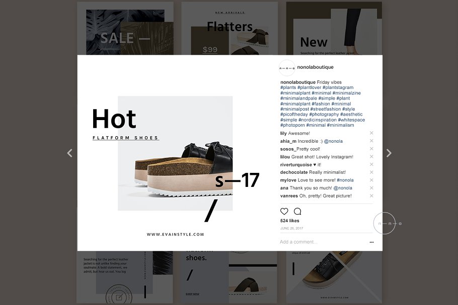 时尚主题社交媒体贴图模板素材库精选 Fashion Social Media Pack • Éva插图(3)