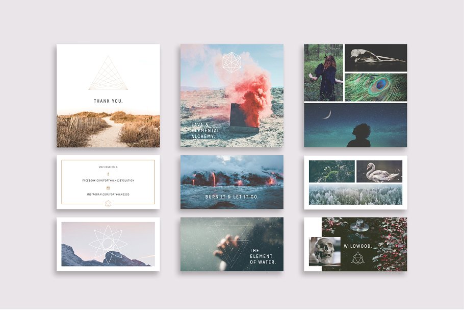 Facebook社交媒体贴图模板素材库精选 LUMINA Facebook Pack插图(5)