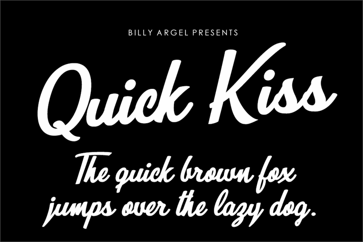 Quick Kiss Personal Use font插图