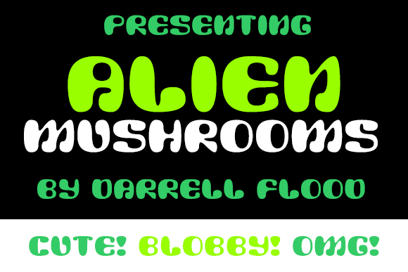 Alien Mushrooms font插图 Alien Mushrooms font插图