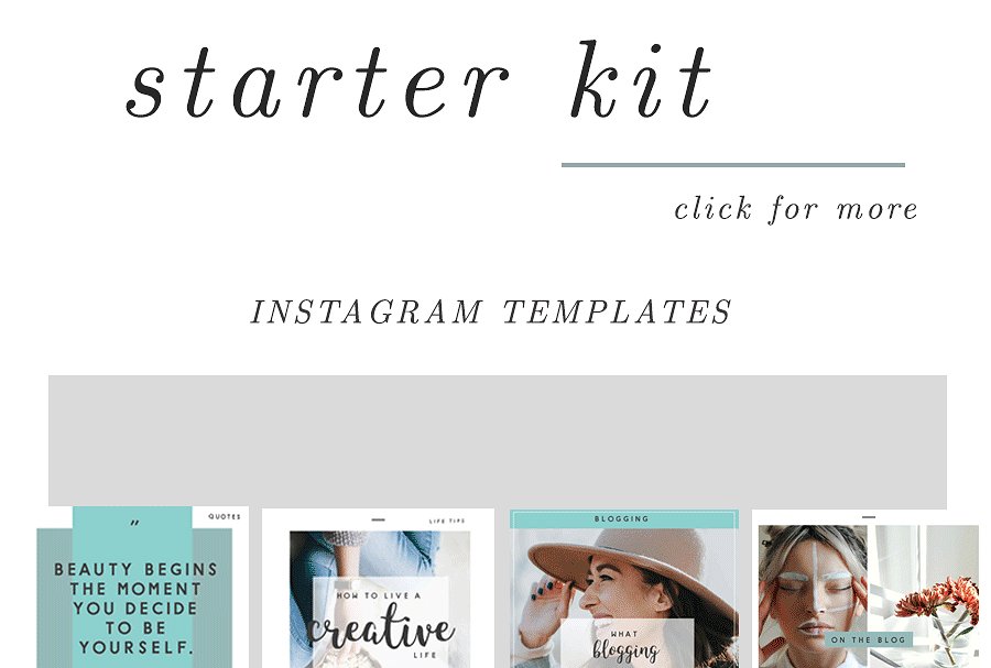 博主社交媒体配图插图设计模板素材库精选 Blogger’s social media starter kit插图(3)