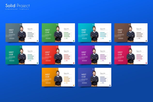 创意产品项目演示PPT幻灯片模板 Solid Project PowerPoint Template插图(2)