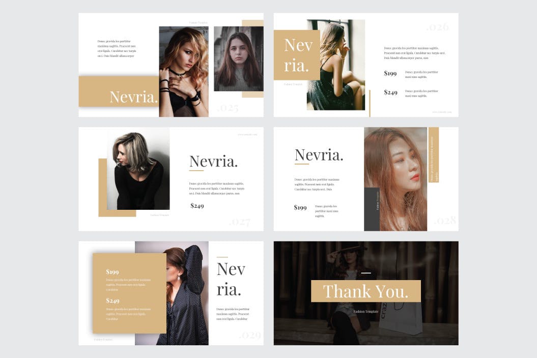 多用途时尚主题PPT幻灯片设计模板 NEVRIA – Multipurpose Powerpoint Template  V104插图(5)